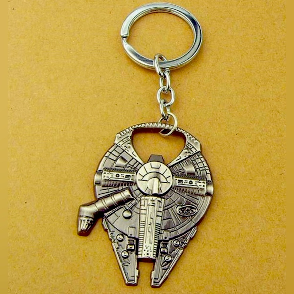 Star Wars Millennium Falcon Silver Keychain
